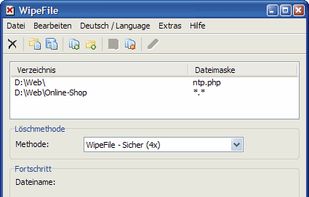 WipeFile screenshot 1