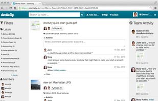 Your labels, your team's documents and the team activity all in one view. It's that simple.