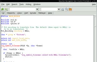 the editor window with default highlighting colours