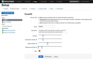 Easy to use service setup.