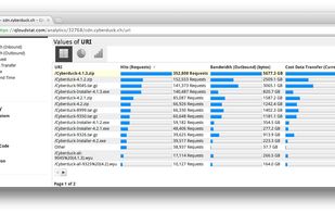 Total costs and bandwidth usage compared to usage per file.