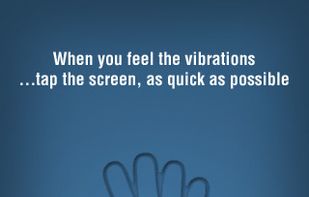 Tests tactile sense using vibrations