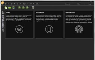 NCollector Studio - home screen