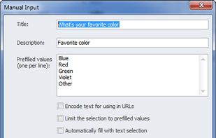 Advanced manual Input