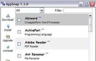 Select applications to install