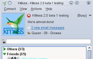 Kmess screenshot 1