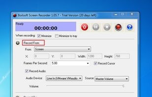 Boilsoft Screen Recorder screenshot 1