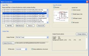 batch conversion dialog