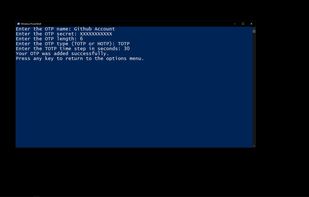 This demo of adding Github 2FA Secret in 2faConsole using TOTP.
