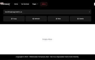 WebGradee Temporary Mail screenshot 1