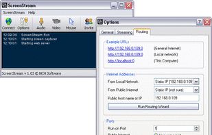 Admin Window and Options Panel