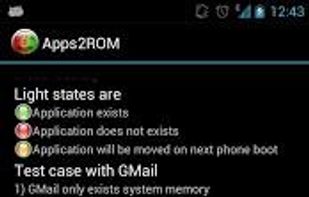 Apps2ROM screenshot 1