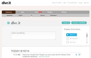 Q is an auto-scheduling feature that makes it easy to share images, videos or blog posts created by you or good stuff you find while browsing the web from any device.