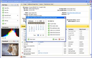 Edit tags. Shown: DNG format. (also works with TIFF and RAW formats)