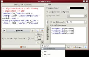 KLatexFormula screenshot 1