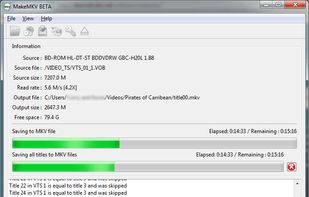 MakeMKV screenshot 2
