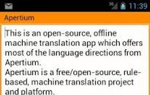Apertium screenshot 1
