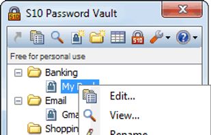 S10 Password Vault screenshot 1