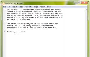 TED Notepad screenshot 1