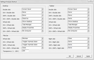Setting of Mouse Shortcut