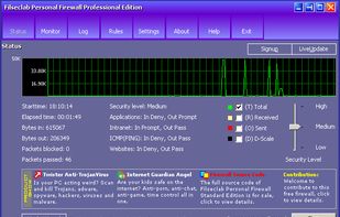 Filseclab Personal Firewall screenshot 1