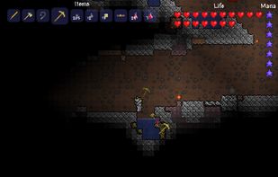 Underground exploration, mining gold.