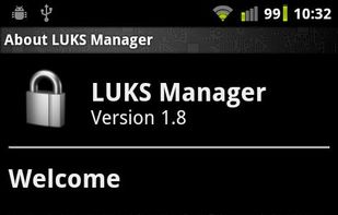 Luks manager screenshot 1