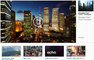 The inventive video gallery with playlist has a responsive layout to allow a perfect performance and appearance on all mobile devices. It may contain any number of video items and supports all common video formats. The required conversions are performed by Cincopa, and although the complexity it is easy and fast to create and manage. 
