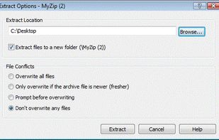 Extract files from Zip, Rar, ISO and other archives