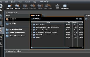 Cloud-based Presentation Library