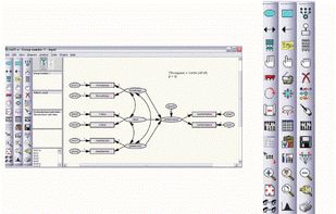 Use drag-and-drop drawing tools to quickly specify your path diagram model. Click on objects in the path diagram to edit values, such as variable names and parameter values. Or simply drag variable names from the variable list to the object in the path diagram to specify variables in your model.