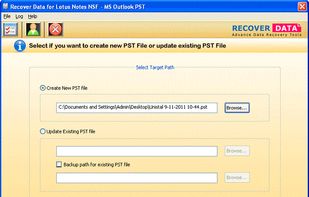 Recover Data for NSF to PST screenshot 1