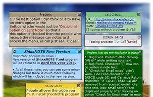 ShixxNOTE notes on Windows desktop.