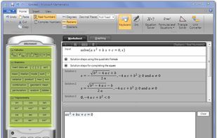 Microsoft Mathematics screenshot 1