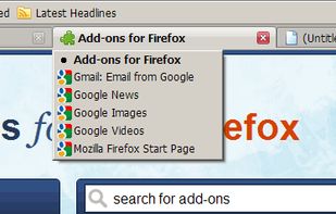 Tab History Menu screenshot 1