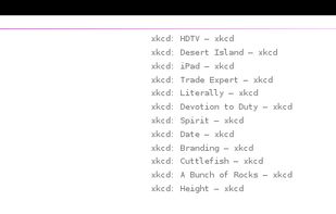 Opening a URL containing ‘xkcd’.