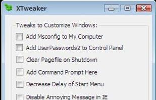 XTweaker screenshot 1