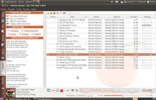 Clementine with lyrics pane