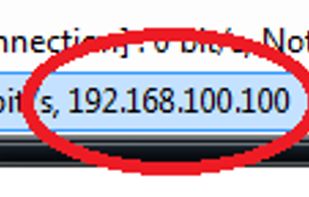 IP address shown in the context menu