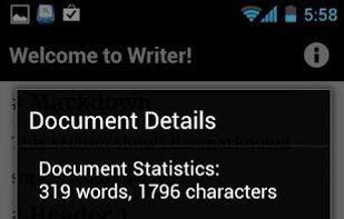 Writer screenshot 3
