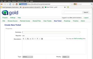 Entering a new ticket