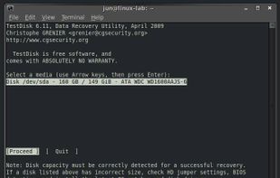 Selecting a Hard Disk To Scan