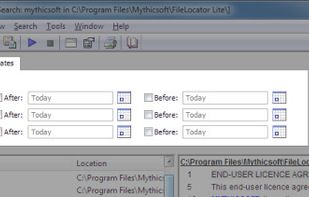 Search by modified, created, or last accessed date: