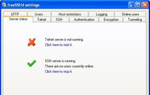 FreeSSHd screenshot 1