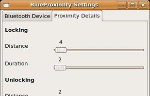 BlueProximity screenshot 1