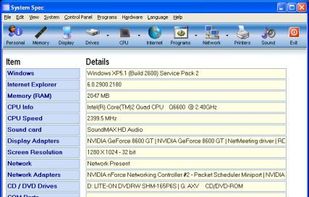 System Spec screenshot 2