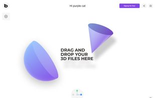Drag and drop 3D models to visualize them and interact