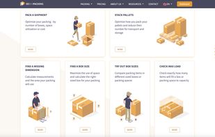 3DBinPacking offers six powerful optimization tools — from shipment packing and pallet stacking to box size selection and max-load checks. Available both via API and on the website, these tools give businesses the flexibility to pack smarter, faster, and with greater accuracy.
