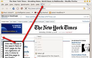 1st of only 3 clicks to add this page to the Firefox Search Bar