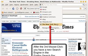 After 3rd Click: a new Search Engine in the Firefox Search Bar